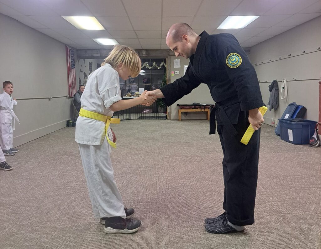 Promoting a student to yellow belt