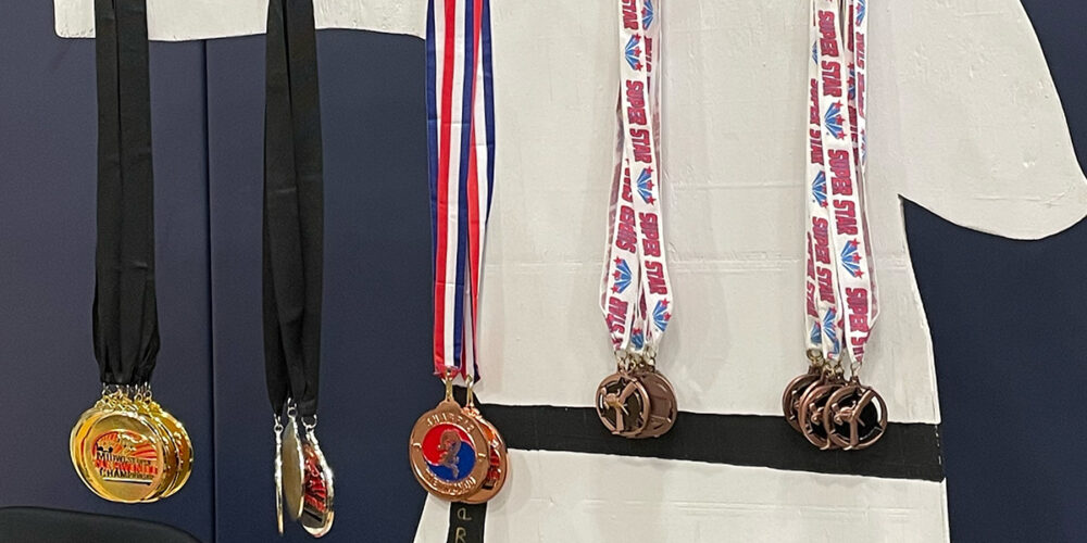 Medals on display