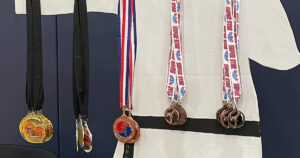Medals on display