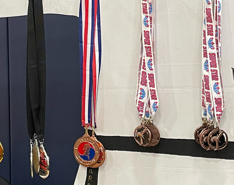 Medals on display
